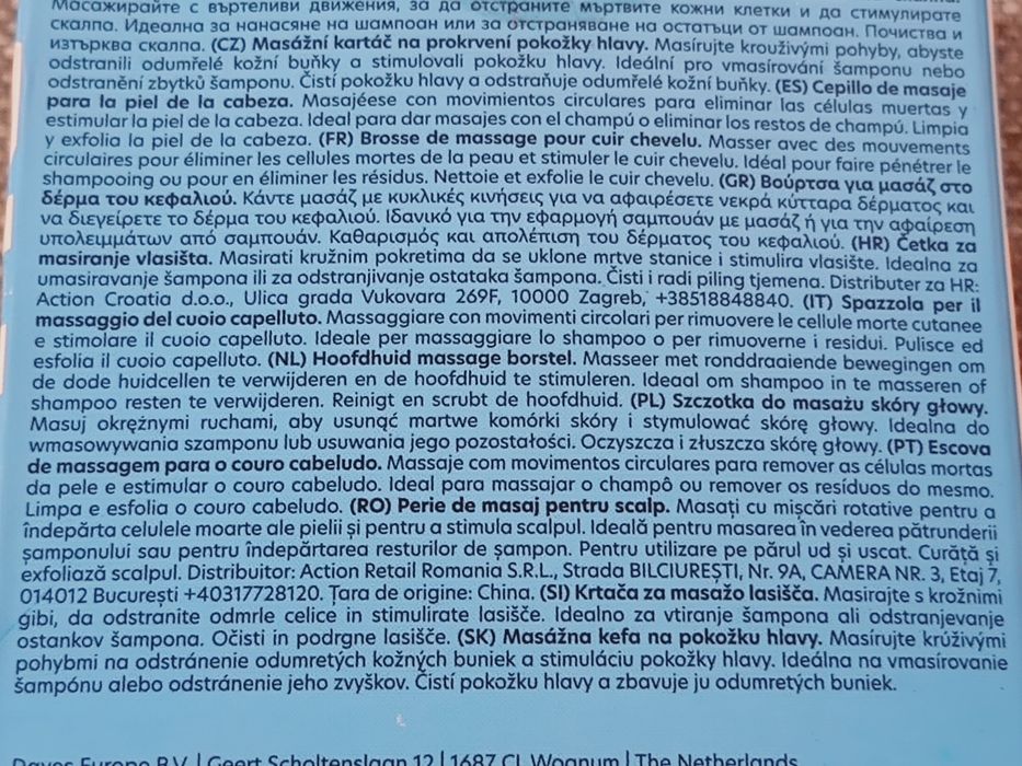 Szczotka nowa, do masażu i pielęgnacji skóry głowy