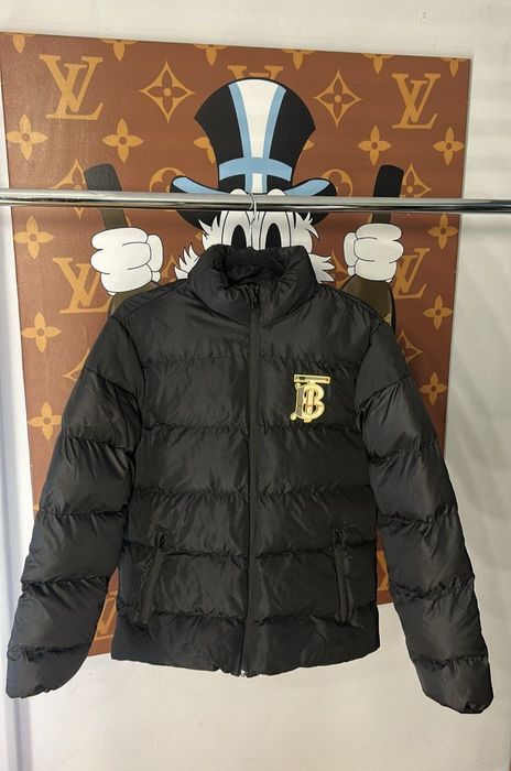 РАСПРОДАЖА ДО 12.01! Мужская зимняя куртка Burberry,черный пуховик M S