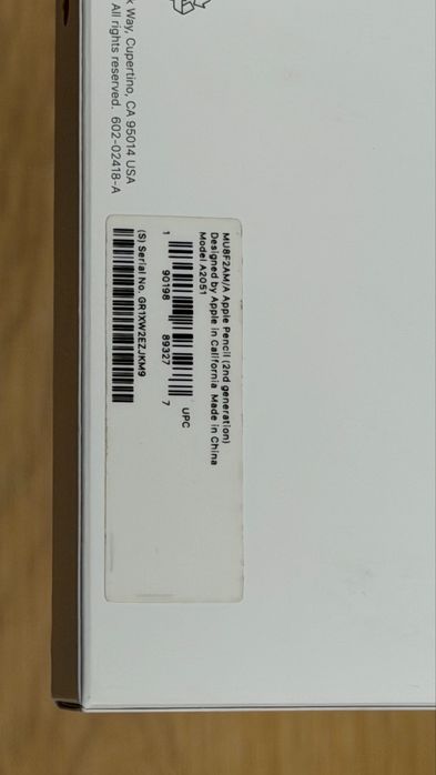 Apple Pencil (2nd generation) A2051 стилус
