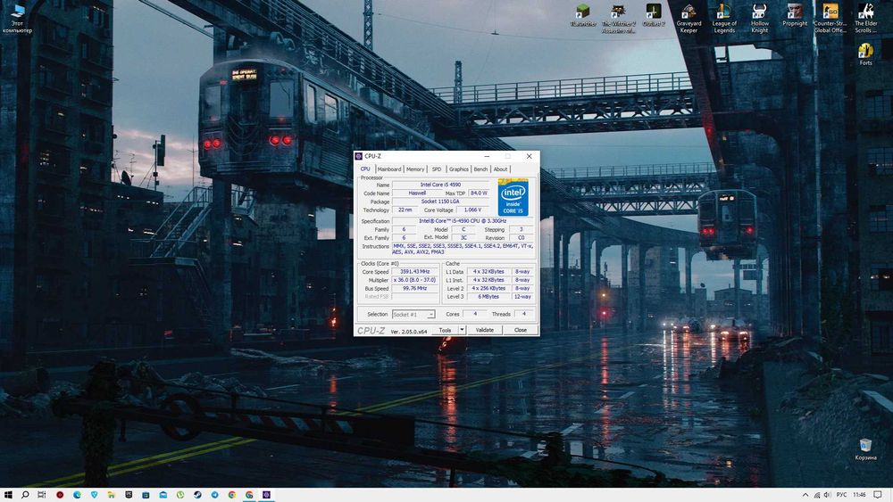 Игровой бюджетный ПК i5-4590 Intel Core 3.30 ghz