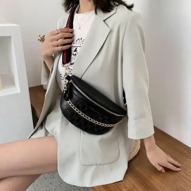 Сумка Бананка Gucci сумка через плече кросбоді поясна сумка чорна