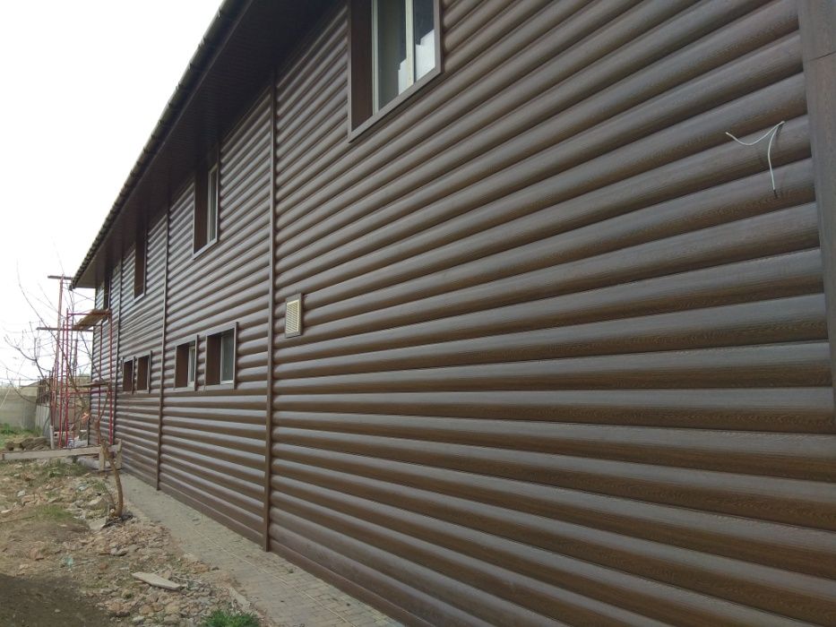 Металлический САЙДИНГ Blockehouse структурная сосна.  Хит продаж.