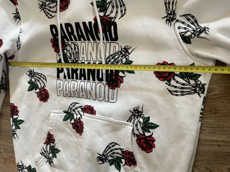 Bluza Paranoid Croop biała z różami