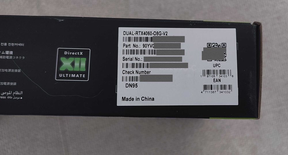 ASUS GeForce RTX4060 V2 OC (8 ГБ)