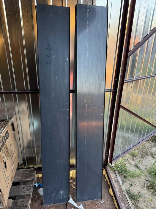 2szt. parapety zewnętrzne metalowe 173cm antracyt RAL7016