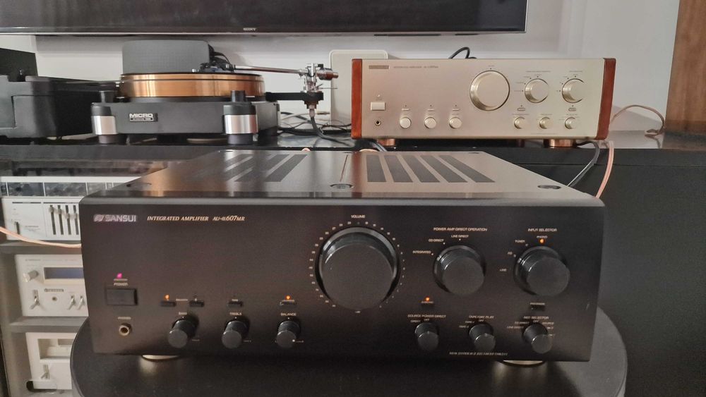 Wzmacniacz Sansui AU 607 MR czarny piękny