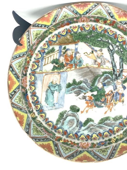 Prato chinês seculo 19 Qing Guangxu
