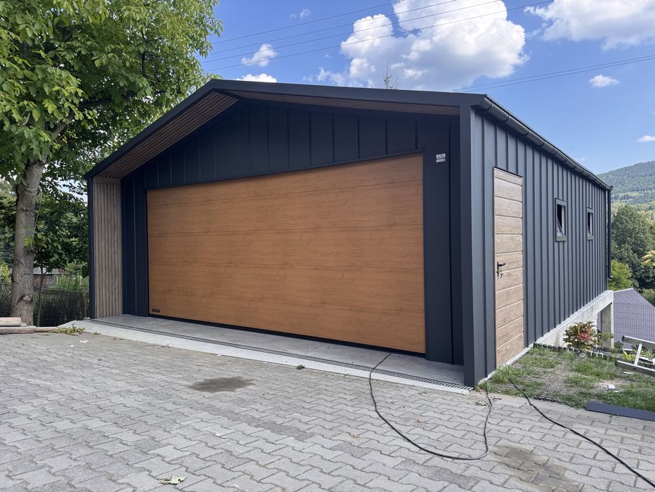 Garaż Blaszany drewnopodobny 6x6 7x6 7x7 8x7