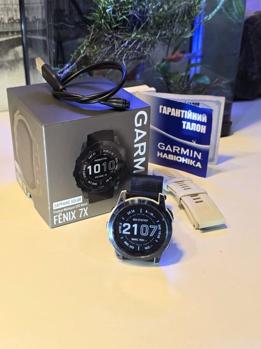Garmin Fenix 7X Sapphire Solar, стан чудовий, гармин, гармін фенікс 7Х