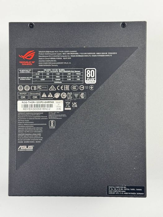 Zasilacz ASUS ROG Thor 1200W Platinum II (90YE00L0-B0NA00)