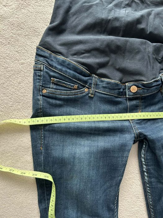 #H&M spodnie jeansowe granatowe 42 skinny