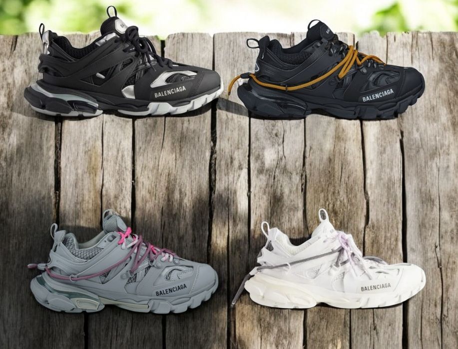 р36-45 Кросівки Balenciaga Track Black White Grey Pink Blue Beige