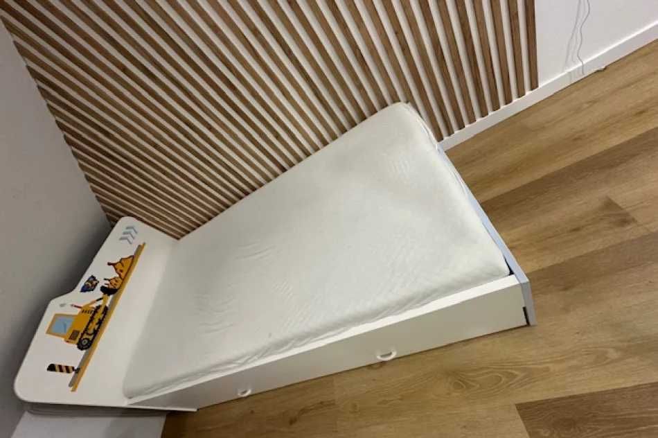 Łóżko dla chłopca białe Meblik wymiary 95 x 176