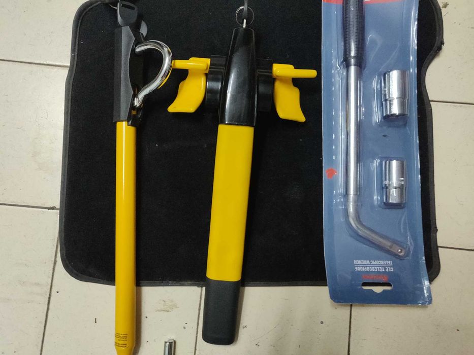 Conjunto de Trancas  Anti roubo e chave  Extensível