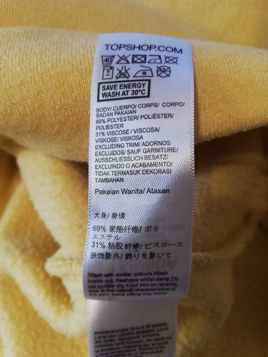 Bluza dziewczęca z kapturem żółta TOP SHOP rozm 34