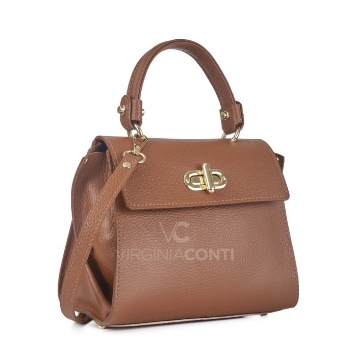 Virginia conti сіра сумка  італійська Женская сумка кожаная фиалковая