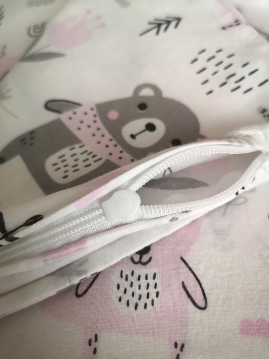 Komplet pościeli dziecięcej+dwustronny koc Minky z wypełnieniem