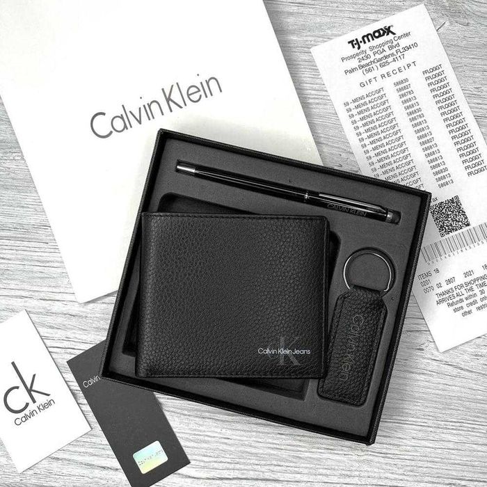 Набор Calvin Klein: кошелёк + ручка + брелок