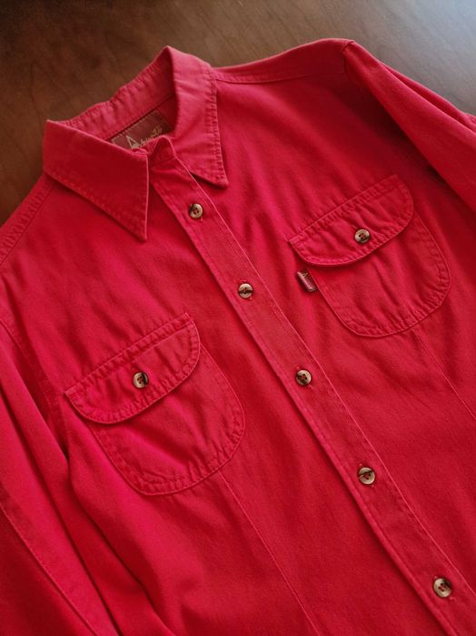 Camisa de ganga vermelha