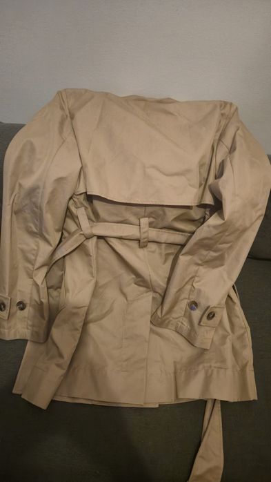 Płaszcz beżowy camel Zara S/M