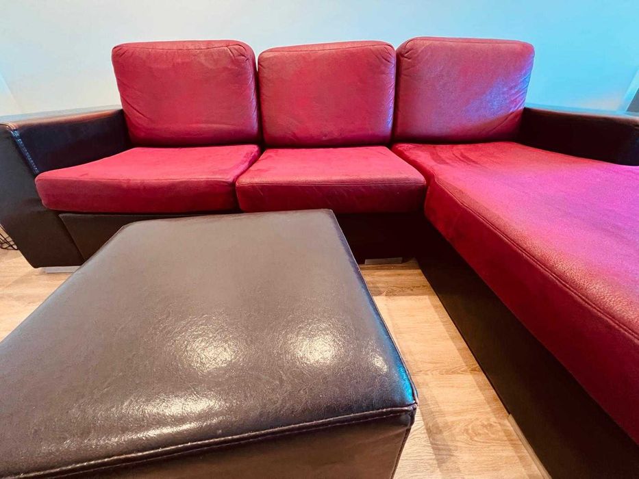 OPORTUNIDADE! Sofá Chaise Longue com puff incluído. Bom estado!