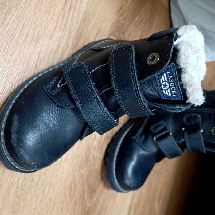 Buty zimowe, kozaki, skórzane , 26, Lasocki