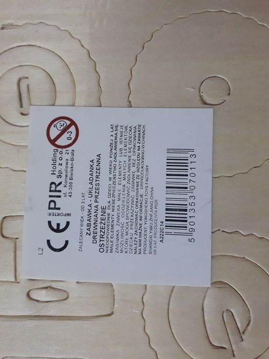 układanka drewniana przestrzenna buldożer