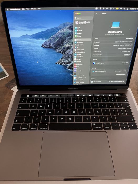 MacBook Pro 13 2018 TouchBar 16GB 471 cykli