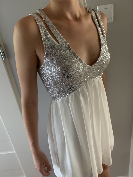 Elegancka sukienka ASOS na wesele, studniowke rozm. 34