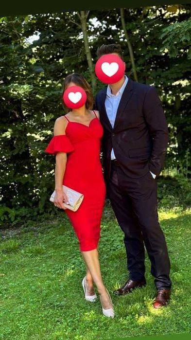 Czerwona sukienka hiszpanka, XS-S