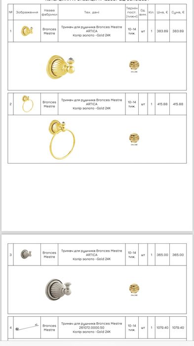 Аксессуары наборы в ванную комнату Mestre