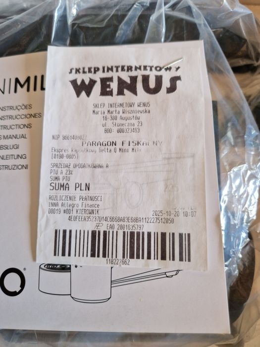Ekspres na kapsułki Delta Milkqool gwarancja