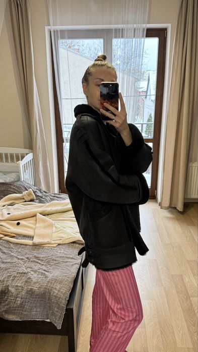 Шкіряна натуральна дублянка на овчині