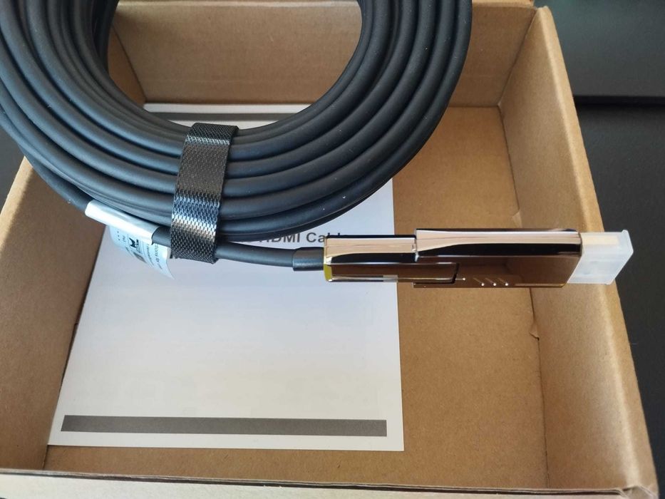 Cabo HDMI fibra optica de 15metros - cabeça com mini hdmi como nas fotos