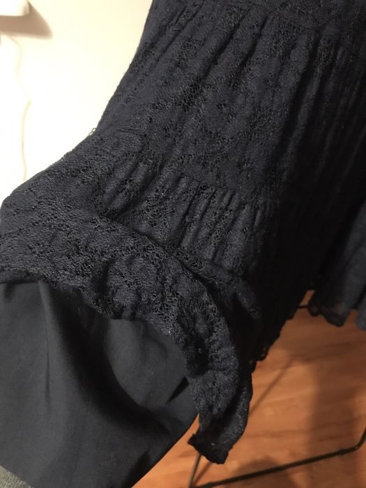 Zara sukienka koronka granat na podszewce r. M