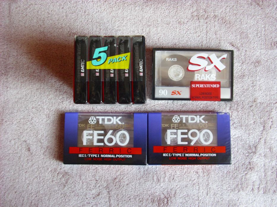 Kasety magnetofonowe - czyste - TDK, Emtec, Raks