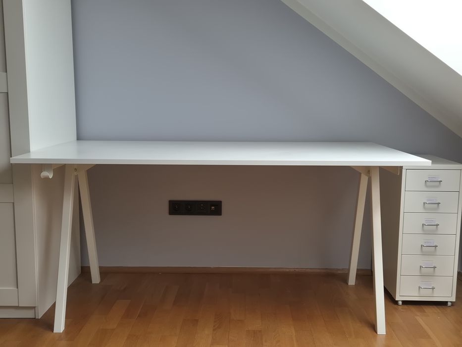 Biurko Trotten Ikea + organizer na kółkach