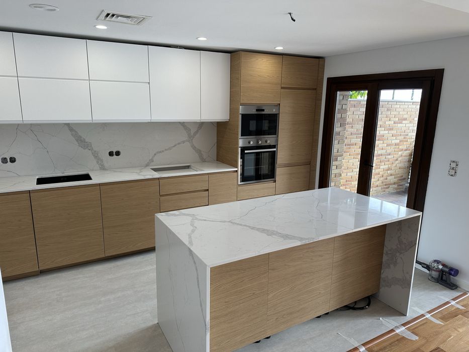 Ilha em marmore quartzo