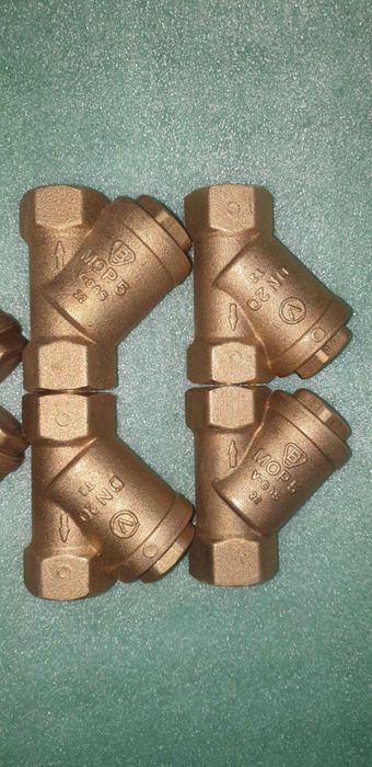 Filtr skośny mosiężny do gazu wody dn20