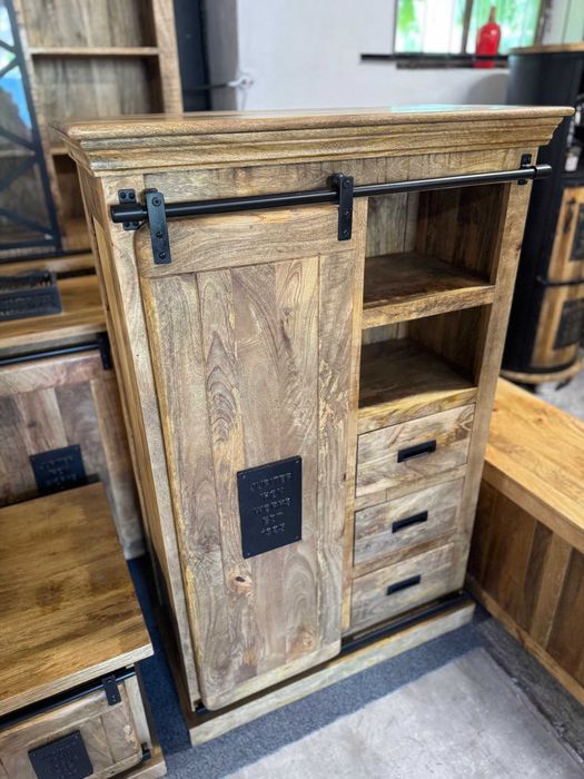 Piekna komoda szafka z serii WORKS drzewo mango loftowy styl F-Vat