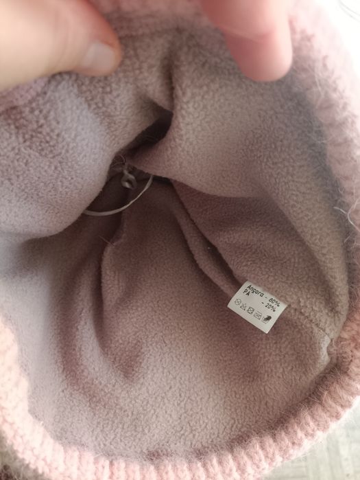 Шапка тепла зимова рожева жіноча