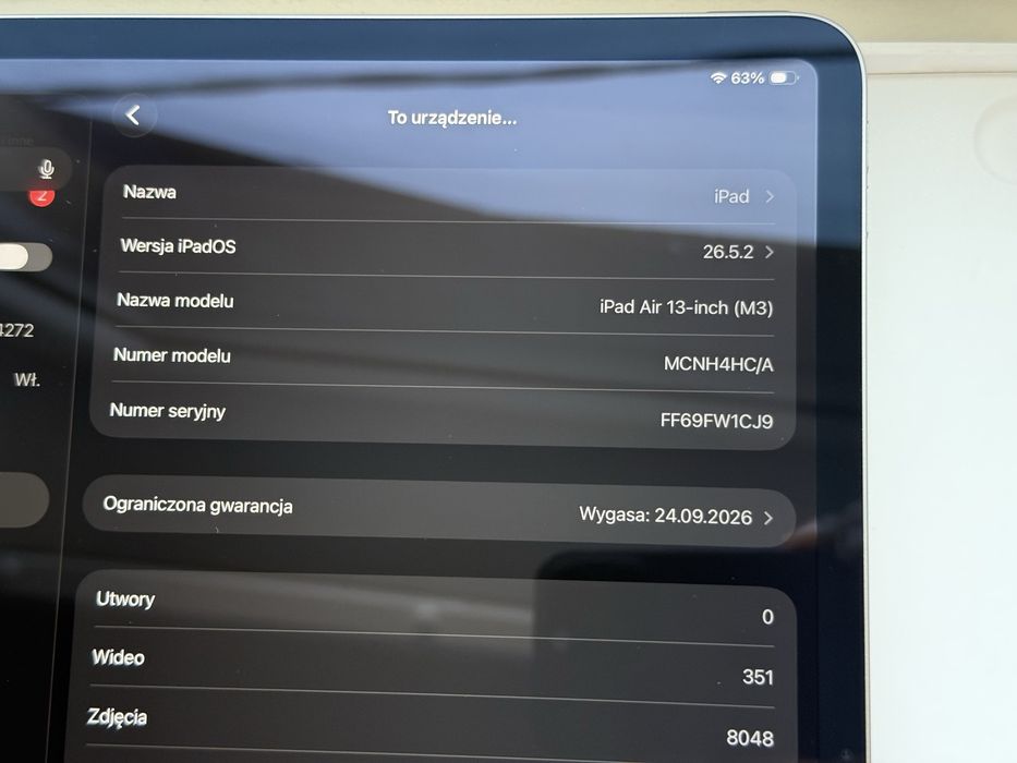 IPad Air M3 13 Na Gwarancji