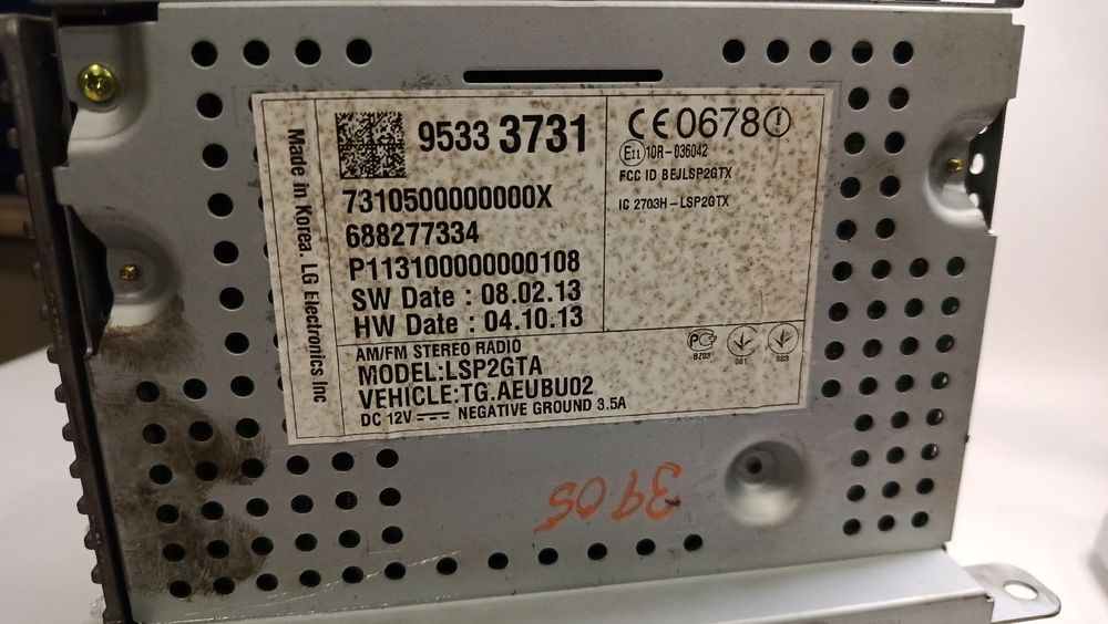 Rádio / auto-rádio CHEVROLET Trax