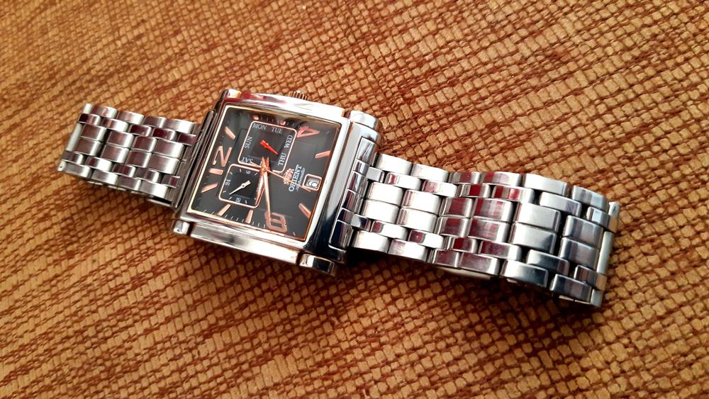 ORIENT automatic kwadratowy zegarek, vintage  perfekt stan