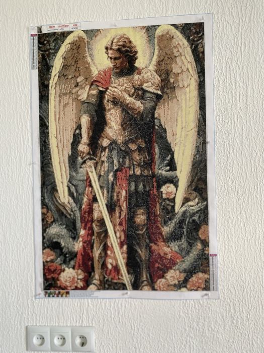 Готова картина алмазна мозаїка Архангел Михаїл