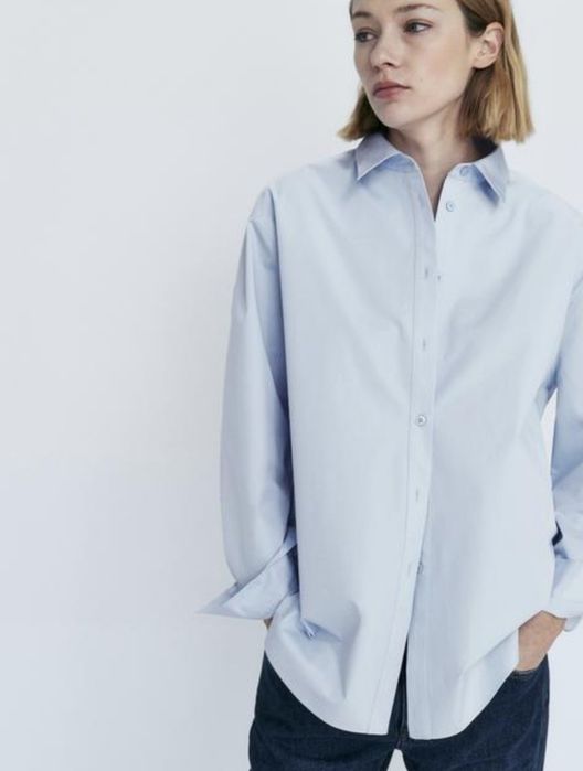 Нова базова сорочка рубашка Massimo dutti