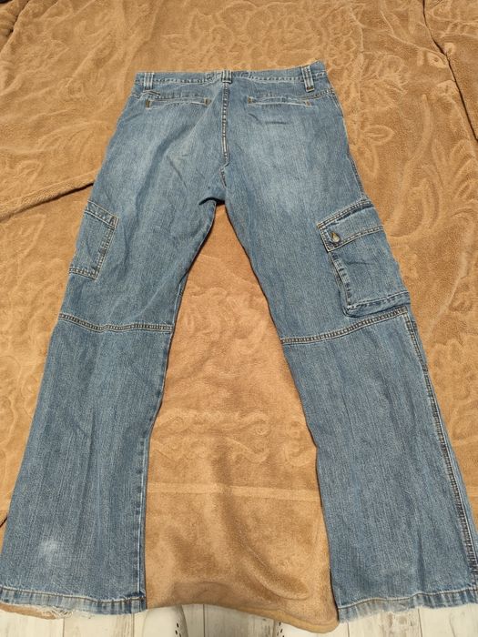 Jeansy cargo Reserved wide leg, niebieskie, stan bardzo dobry, rozmiar