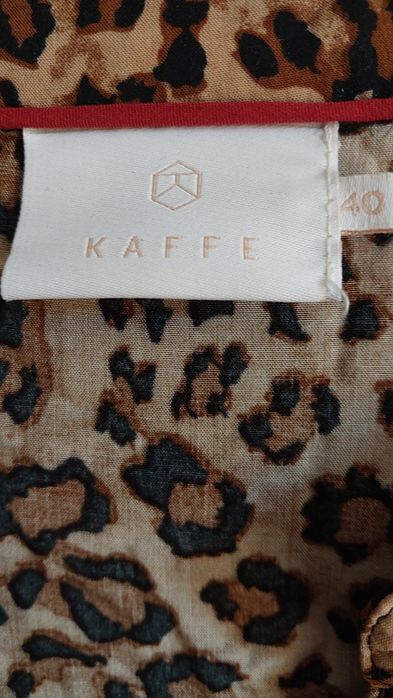 Kaffe sukienka 40 wiskoza koszulowa panterka