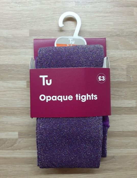 Dzieciece brokatowe błyszczące rajstopy TU