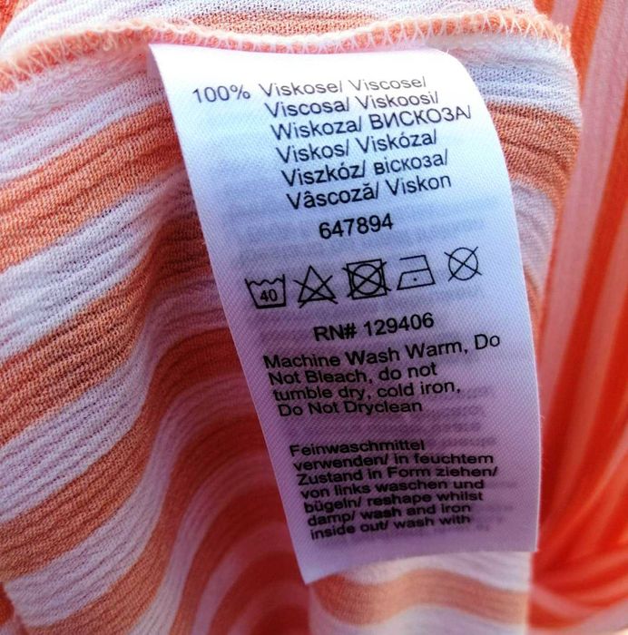 Długa letnia sukienka w paski, carmen, maxi 40/42